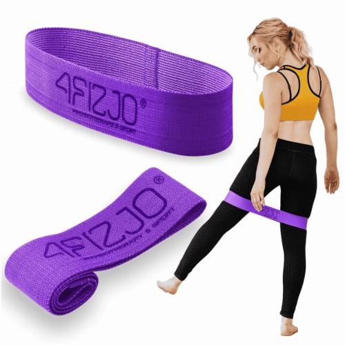 Резинка для фітнесу та спорту із тканини 4FIZJO Flex Band 16-22 кг Violet, код: P-5907739311696 Резинка для фітнесу та спорту із тканини 4FIZJO Flex Band 16-22 кг Violet, код: P-5907739311696