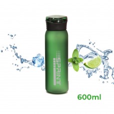 Пляшка для води Casno 600 мл з соломинкою, зелена, код: KXN-1196_Green