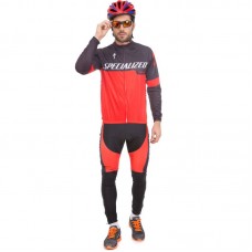 Велоформа довгий рукав Spoint Specialized 2XL-80-85кг-185-188см, червоний-чорний, код: Y-6_XXLR