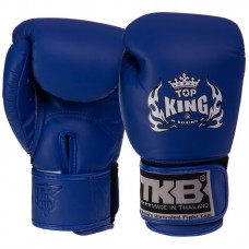 Рукавички боксерські Top King шкіряні L, синій, код: TKBGKC_L_BL-S52