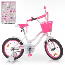 Велосипед дитячий Profi Kids Star d=18, біло-малиновий, код: Y1894-1-MP