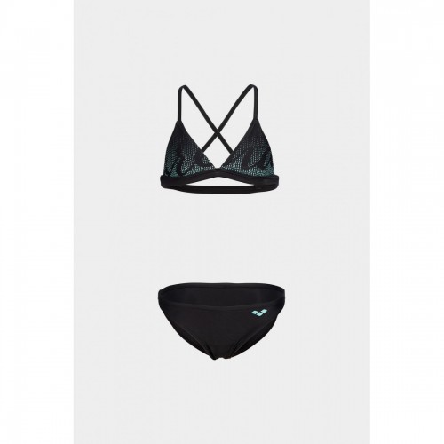 Купальник для дівчат Arena Graphic Bikini Triangle, 7-8 років, зріст 128 см, чорний, код: 3468336898390