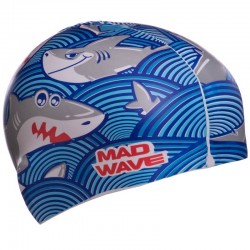 Шапочка для плавання дитяча MadWave Junior Sharky блакитний, код: M057911_N