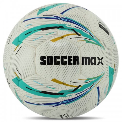 М"яч футбольний Soccermax №5, білий-бірюзовий, код: FB-8070_WT М"яч футбольний Soccermax №5, білий-бірюзовий, код: FB-8070_WT