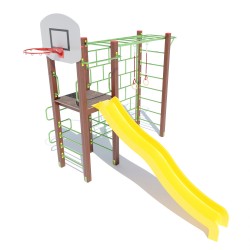 Гімнастичний комплекс Miros “Тарзан” із пластиковою гіркою, код: DIO670.3