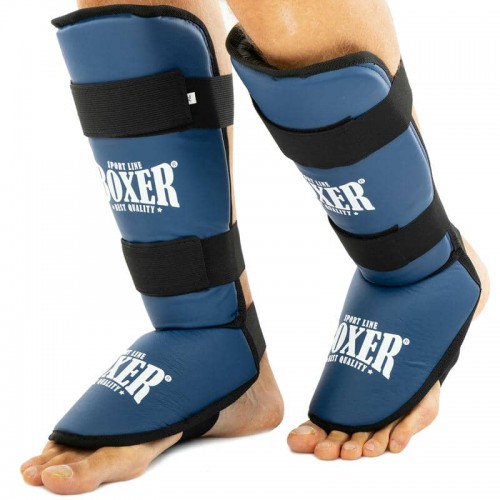 Захист гомілки та стопи для єдиноборств Boxer, розмір XL, синій, код: BO-2002-N_XLBL