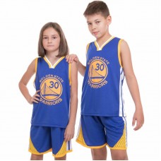 Форма баскетбольна дитяча NBA клуб Golden State Warriors 30, розмір M, синій-жовтий, код: 7354_MBL