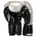 Боксерські рукавиці шкіряні Zelart 10 унцій, срібний-чорний, код: BO-3897_10GR