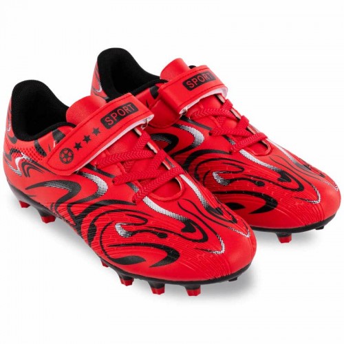 Бутси футбольні дитячі PlayGame Speed розмір 31, червоний-чорний, код: 616B-2_31