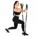 Еспандер з карабіном у захисному рукаві Ezous Resistance Tube With Cover навантаження високе, чорний, код: K-05-L