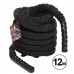 Канат для кроссфіта в захисному рукаві Zelart Battle Rope 12000х38 мм, чорний, код: FI-5719-12