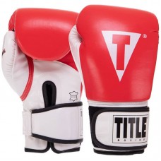  Рукавиці боксерські FitBox Title 8 унцій, червоний-білий, код: BO-3780_8RW