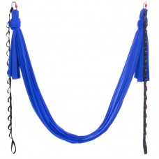 Гамак для йоги зі стропами та кріпленням до стелі FitGo Antigravity Yoga 5100х3070 мм, темно-синій, код: DH6026-1_DBL