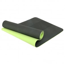 Килимок для йоги та фітнесу FitGo TPE двошаровий 1830x610x6мм, чорний-салатовий, код: FI-3046-650_BKLG Килимок для йоги та фітнесу FitGo TPE двошаровий 1830x610x6мм, чорний-салатовий, код: FI-3046-650_BKLG