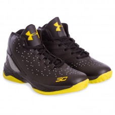 Кросівки для баскетболу Under Armour розмір 42 (26,5см), чорний-жовтий, код: F1705-5_42BKY