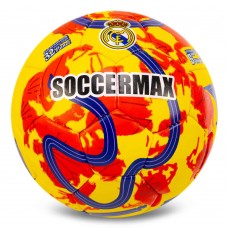 М"яч футбольний SoccerMax Real Madrid №5 PU, жовтий-червоний, код: FB-0047-812