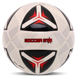 М"яч футбольний Hybrid Soccer Star №5 PU, білий-червоний, код: FB-4471-S52