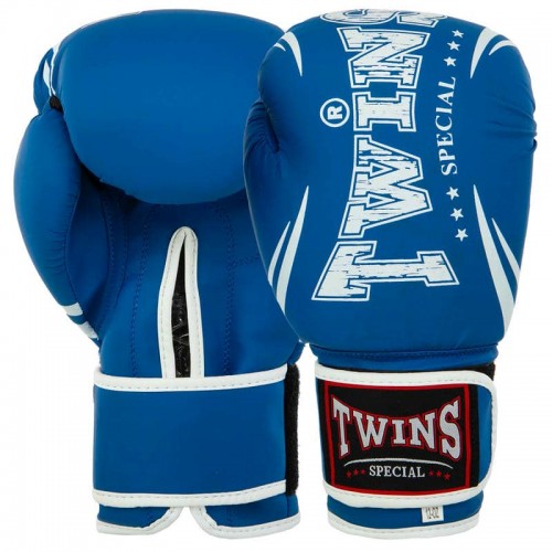 Боксерські рукавиці Twins PVC 12 унцій, синій, код: BGVL-10_12BL