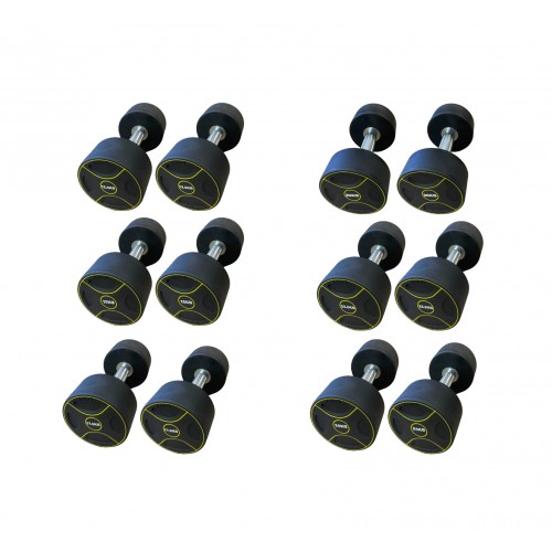 Уретановий гантельний ряд Generation Fitness FF51D4B-12,5/25kg (6 пар) 225 кг, код: 522927-AX