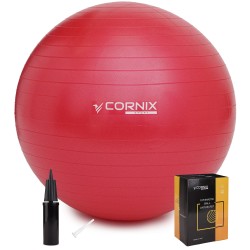 М"яч для фітнесу (фітбол) Cornix 55 см Anti-Burst Red, код: XR-0018