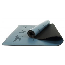 Килимок для йоги професійний EasyFit каучук 5 мм синій, код: EF-1925-Bl