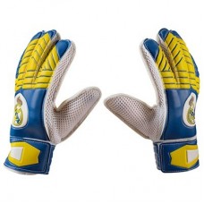 Воротарські рукавички PlayGame Latex Foam Realmadrid, синьо-жовтий, розмір 6, код: GGLG-RM6-WS