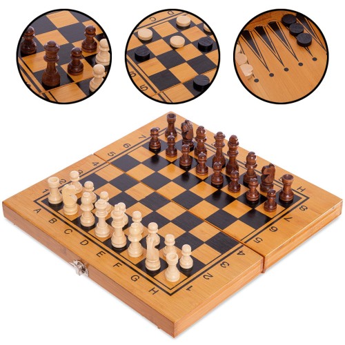 Шахи, шашки, нарди 3 в 1 ChessTour, код: 341-161