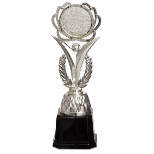 Нагорода спортивна з місцем під жетон PlayGame 235 мм срібна, код: 16729_S