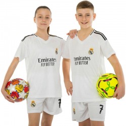 Форма футбольна дитяча PlayGame із символікою Real Madrid Vini 7 домашня 2025, розмір 30, зріст 150-160, білий, код: CO-4635_30