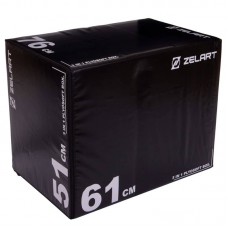 Бокс пліометричний дерев"яний Zelart Plyo Box 510x610x760 мм, чорний, код: TA-3277
