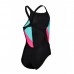 Купальник закритий для дівчат Arena Swimsuit V Back Panel зріст 116см, 6 років, чорний-рожевий-бірюзовий, код: 3468336994368