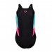 Купальник закритий для дівчат Arena Swimsuit V Back Panel зріст 116см, 6 років, чорний-рожевий-бірюзовий, код: 3468336994368