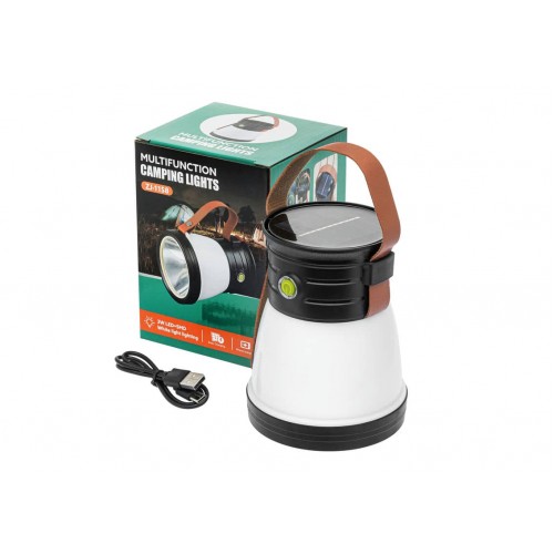 Ліхтар лампа Camping ZJ-1128B на сонячній батареї з USB, код: 3092-TTB