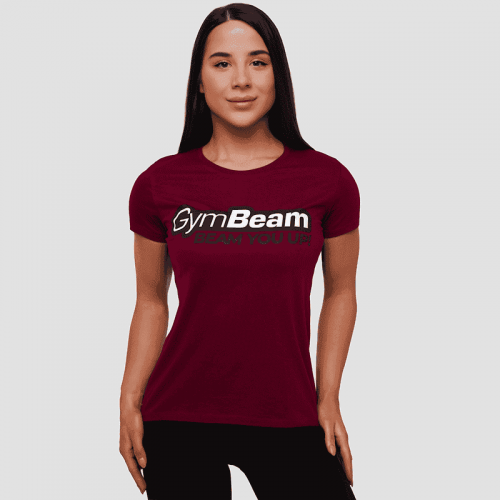 Футболка жіноча GymBeam Clothing Beam M, бордовый, код: 221713-GB