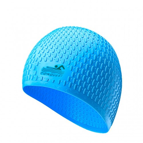 Шапочка для плавання силіконова Conquest YM-SD блакитний YM-SD, код: 18240-SNS Шапочка для плавання силіконова Conquest YM-SD блакитний YM-SD, код: 18240-SNS