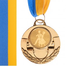 Медаль спортивна зі стрічкою PlayGame Aim Танці золотий, код: C-4846-0052_G