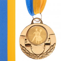 Медаль спортивна зі стрічкою PlayGame Aim Танці золотий, код: C-4846-0052_G
