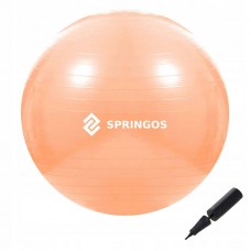 М"яч для фітнесу Springos 55 см Anti-Burst Orange, код: FB0010