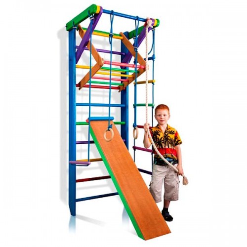 Шведська стінка PLAYBABY (Веселка), код: SB-R3-220 Шведська стінка PLAYBABY (Веселка), код: SB-R3-220