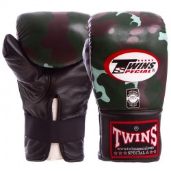 Снарядні рукавички шкіряні Twins M камуфляж зелений, код: FTBGL1F-AR_MKG