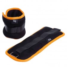 Обважнювачі-манжети для рук і ніг FitGo 2x1 кг, чорний-помаранчевий, код: FI-1303-2_BKOR Обважнювачі-манжети для рук і ніг FitGo 2x1 кг, чорний-помаранчевий, код: FI-1303-2_BKOR