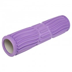 Ролер для йоги та пілатесу масажний FitGo 445x115 мм, фіолетовий, код: FI-6202_V