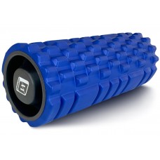 Масажний ролик EasyFit Grid Roller v.1.1 міцний масажер 330х140 мм, синій, код: EF-2020a-BL