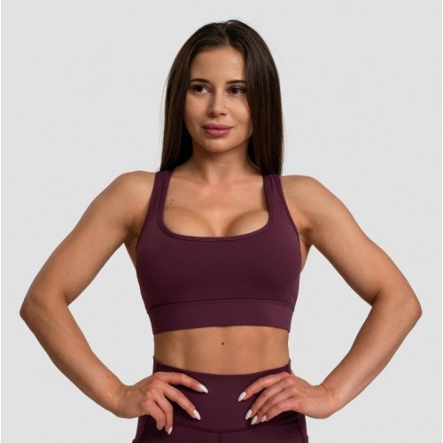 Спортивний топ GymBeam Clothing Mesh Panel XS, баклажановий, код: 8586024627192