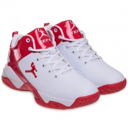 Кросівки для баскетболу Jdan розмір 43 (27,5см), білий-червоний, код: OB-929-2_43WR