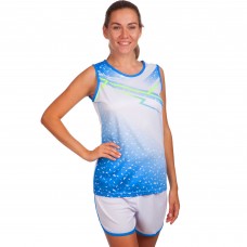 Форма для легкої атлетики жіноча Lingo XL, зріст 160-165, білий-синій, код: LD-8310_XLWBL