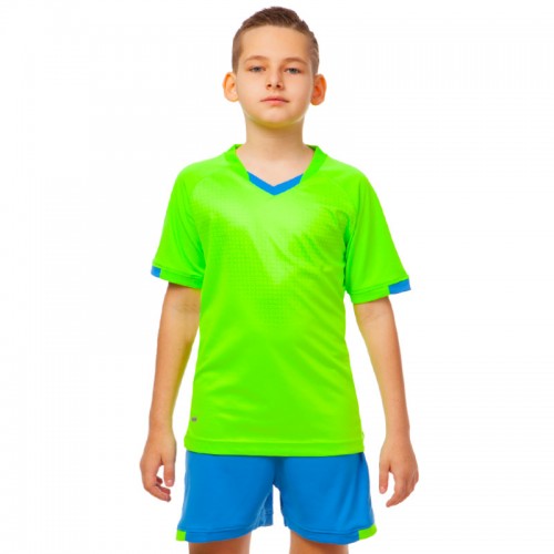 Футбольна форма підліткова PlayGame розмір 30, ріст 1450, салатовий-синій, код: CO-6301B_30LGBL