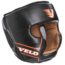 Шолом боксерський з повним захистом шкіряний Velo L чорний, код: VL-2219_LBK-S52