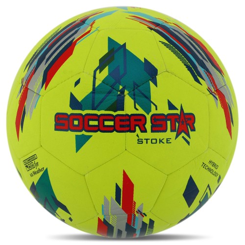 М"яч футбольний Hibred Soccer Star Stoke №5 PU, жовтий, код: FB-6035