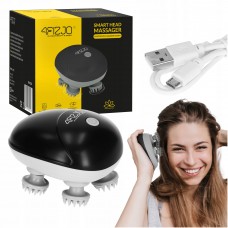 Електричний масажер для голови 4Fizjo Smart Head Massager 100х90х70 мм, чорний, код: P-5907739319517